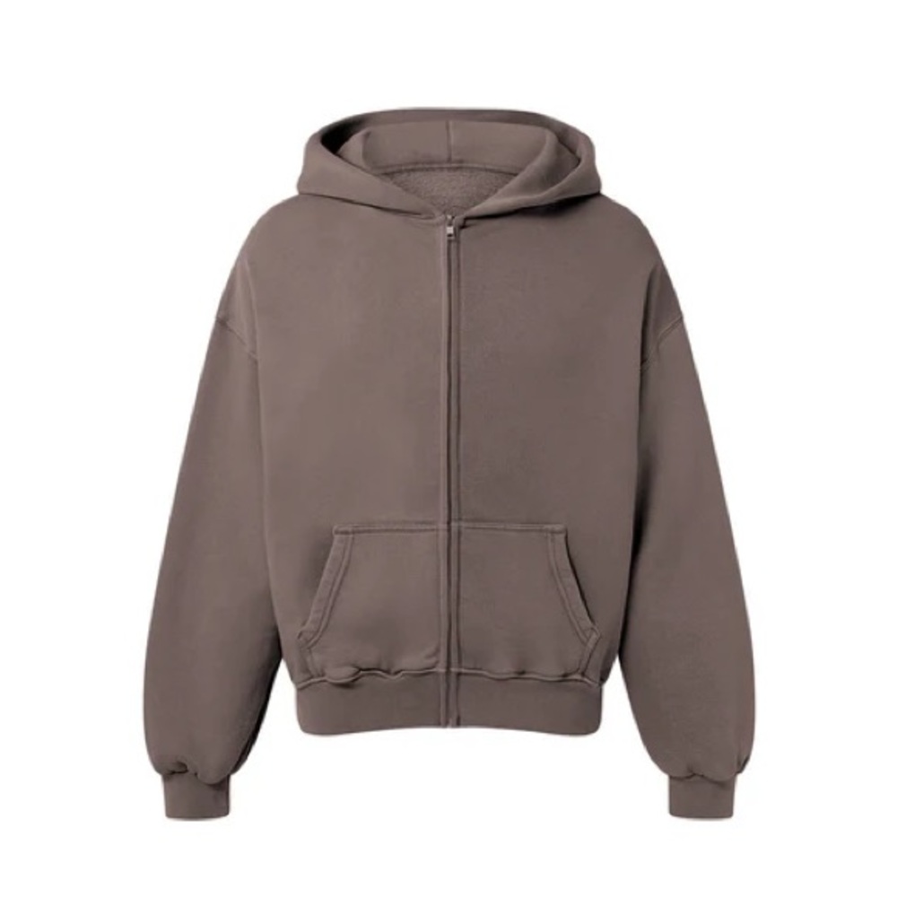 TNA Taupe zip up cropped